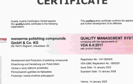Double Certification according to VDA and ISO!